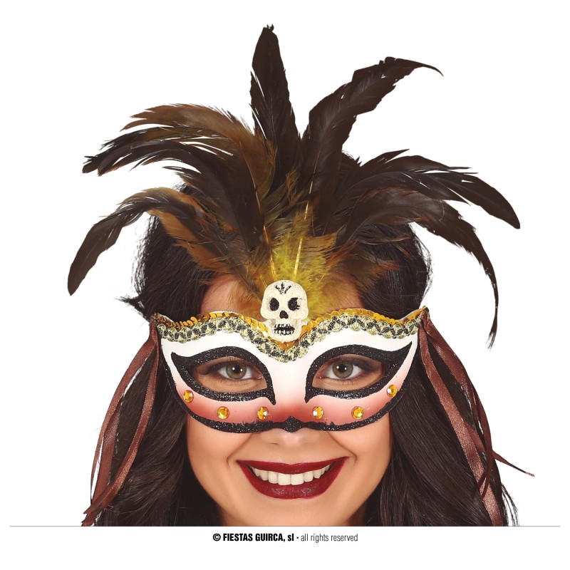 ×ANTIFAZ VOODOO CON PLUMAS ×ANTIFAZ VOODOO CON PLUMAS