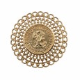 BROCHE METAL MONEDA