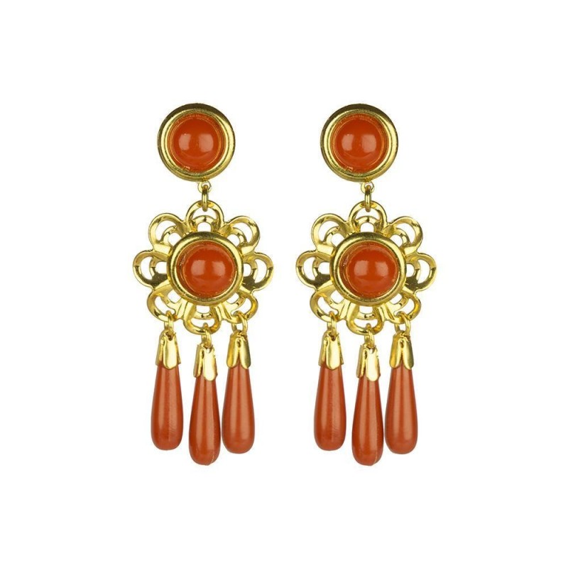 PENDIENTE CORAL FLAMENCA PENDIENTE CORAL FLAMENCA