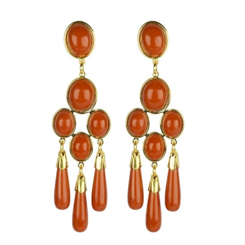 PENDIENTE CORAL FLAMENCA