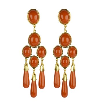 PENDIENTE CORAL FLAMENCA