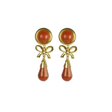 PENDIENTE CORAL FLAMENCA