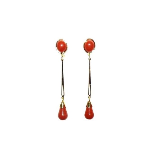 PENDIENTE CORAL FLAMENCA