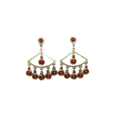 PENDIENTE CORAL FLAMENCA