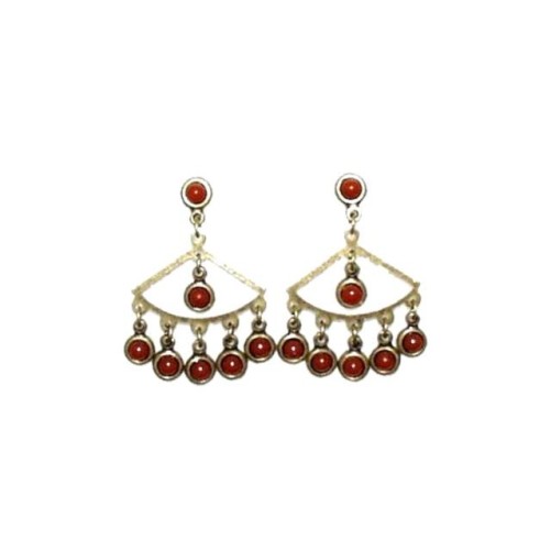 PENDIENTE CORAL FLAMENCA