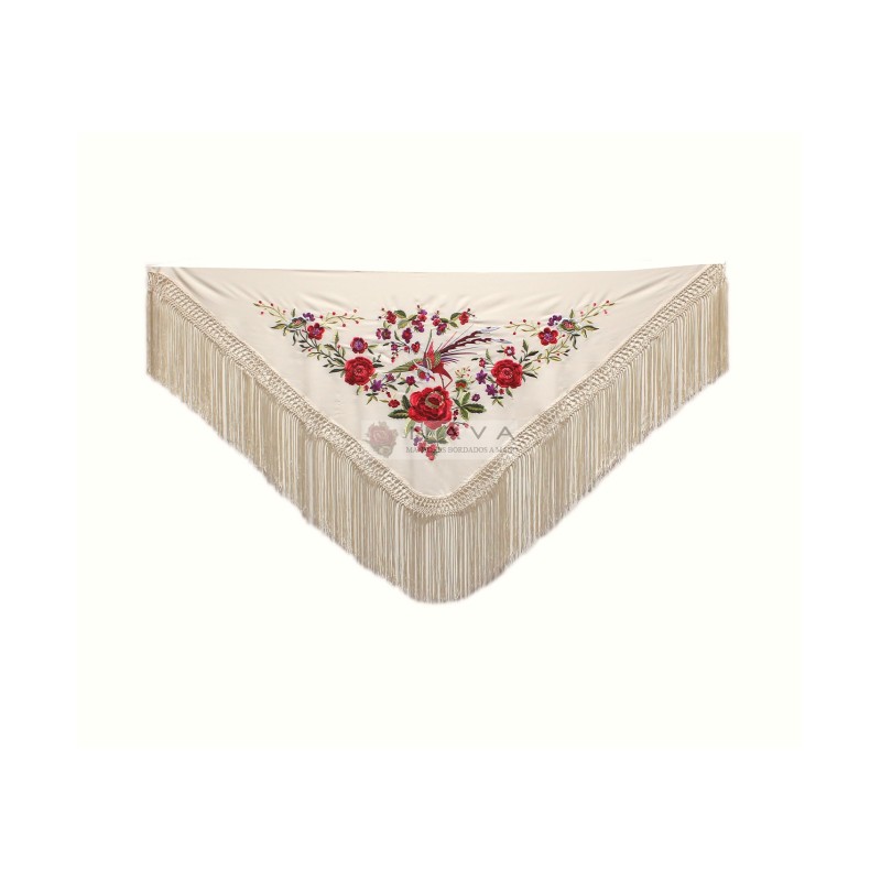 MANTONCILLO BORDADO PÁJARO