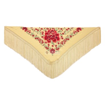 MANTONCILLO BORDADO ROSA GRANDE