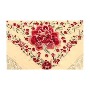 MANTONCILLO BORDADO ROSA GRANDE