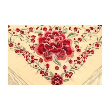 MANTONCILLO BORDADO ROSA GRANDE