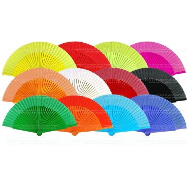 ABANICO SURTIDO LISO COLORES