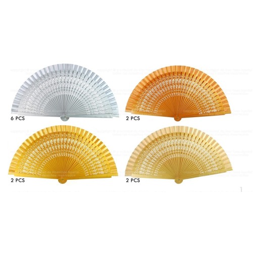 ABANICO SURTIDO CALADO SOL-LUNA-ESTRELLAS