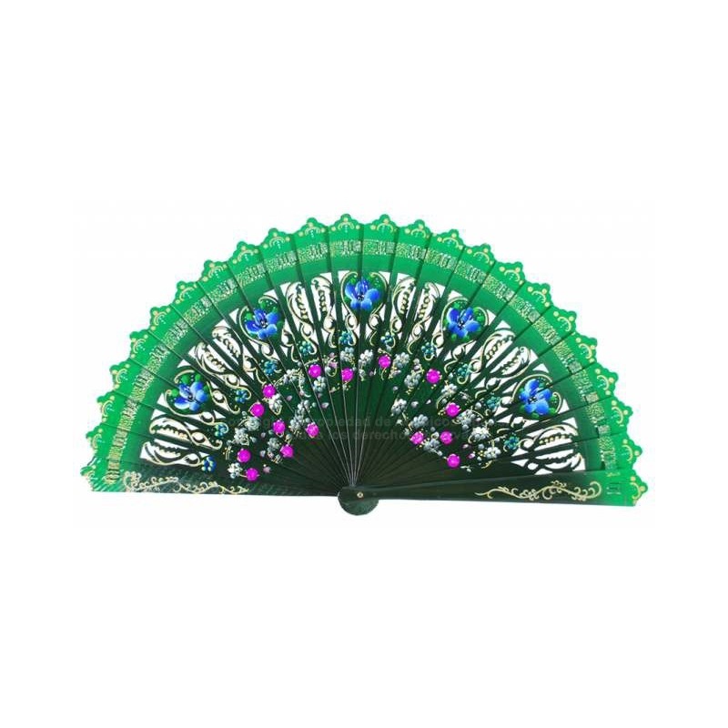 Abanico surtido baraja flores 2 caras