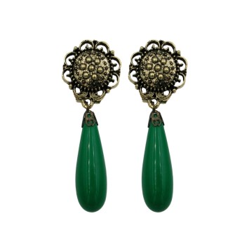 PENDIENTE MEDIANO LAGRIMA CABEZAL METAL