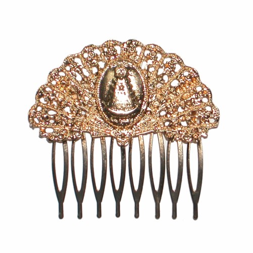 PEINECILLO METAL ABANICO VIRGEN DEL ROCIO