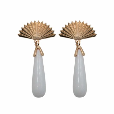 PENDIENTE ABANICO CON LAGRIMA MEDIANA