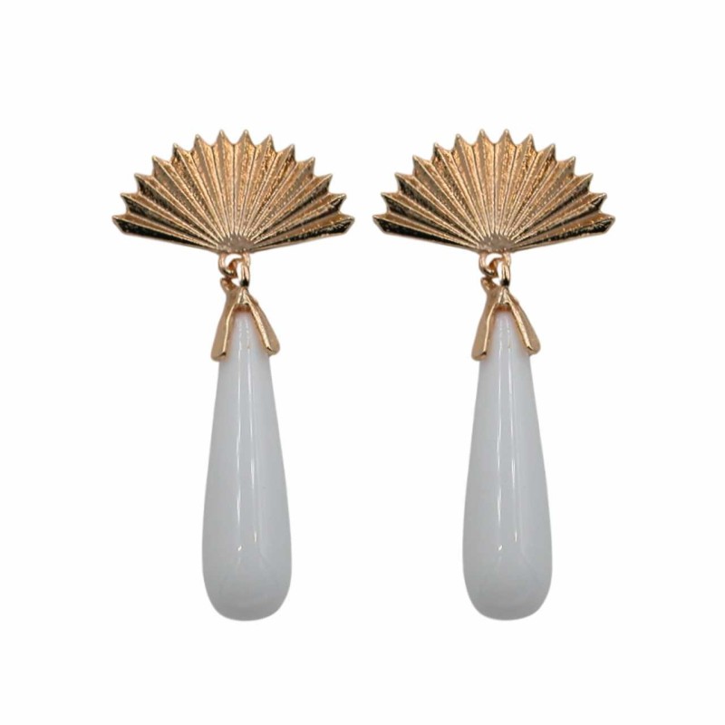 PENDIENTE ABANICO CON LAGRIMA MEDIANA PENDIENTE ABANICO CON LAGRIMA MEDIANA