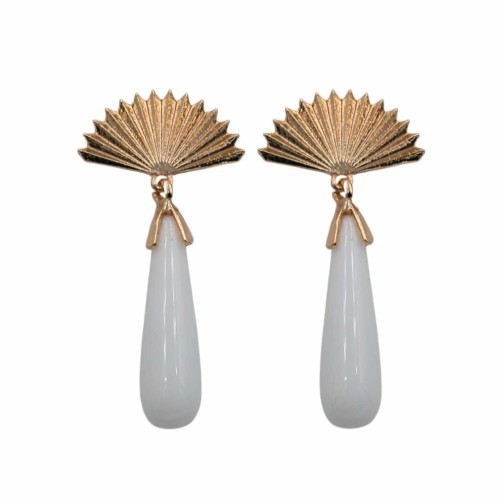 PENDIENTE ABANICO CON LAGRIMA MEDIANA