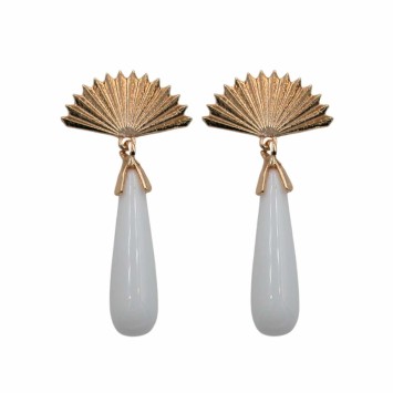 PENDIENTE ABANICO CON LAGRIMA MEDIANA