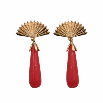 PENDIENTE ABANICO CON LAGRIMA MEDIANA