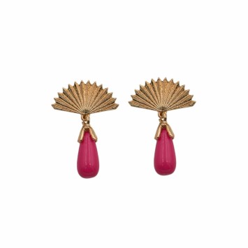 PENDIENTE LAGRIMA ABANICO PEQ.