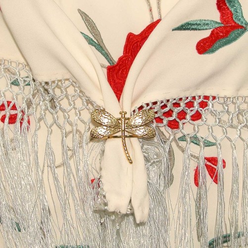 ANILLO SUJETA MANTONCILLOS Y PAÑUELOS LIBELULA