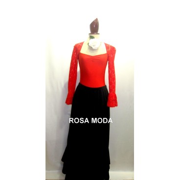 Falda con dos volantes