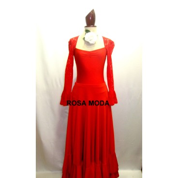 Falda con dos volantes