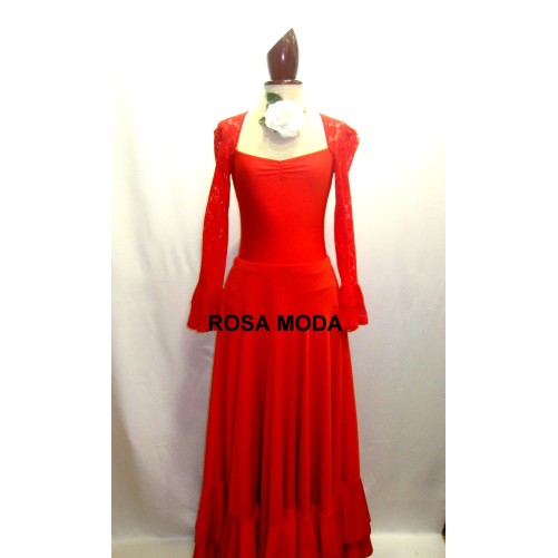 Falda con dos volantes