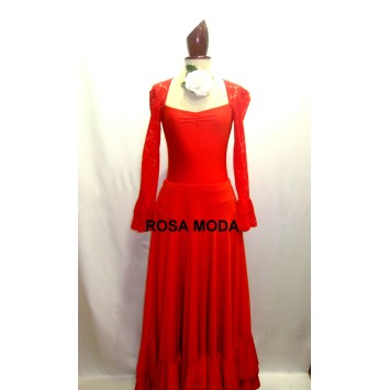 Falda con dos volantes