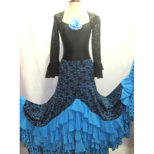 Falda estampada con Volantes