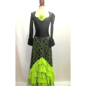 Falda estampada con Volantes