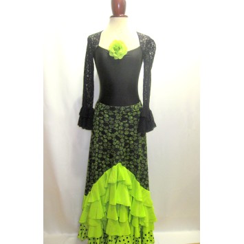 Falda estampada con Volantes