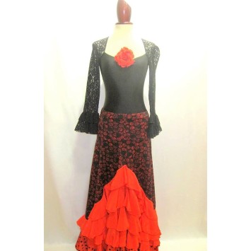 Falda estampada con Volantes