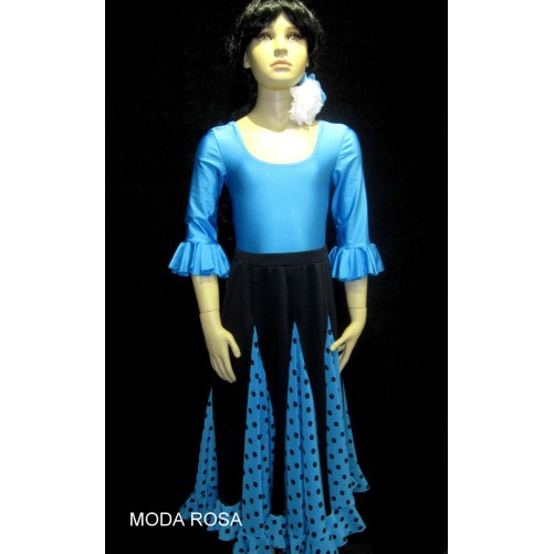 Conjunto Niña Falda Godets + Body 1 Volante