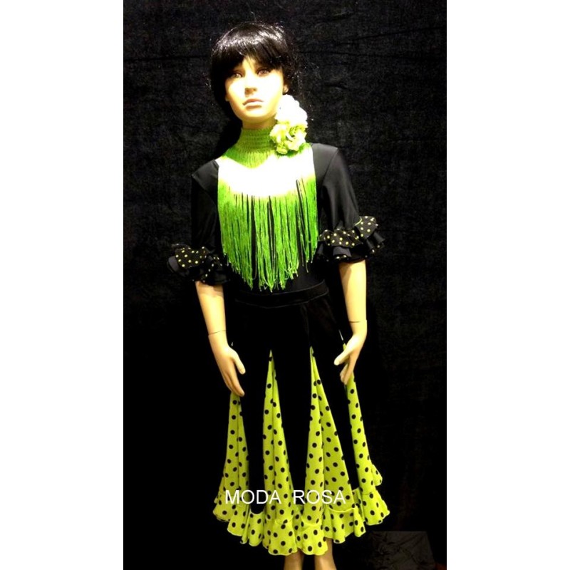 Conjunto Niña Falda Godets + Body Volantes + Fleco Conjunto Niña Falda Godets + Body Volantes + Fleco