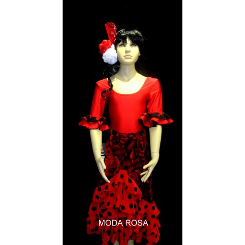 Conjunto Niña Falda de Volantes + Body con Volantes