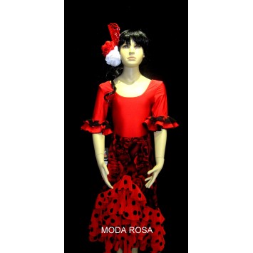 Conjunto Niña Falda de Volantes + Body con Volantes