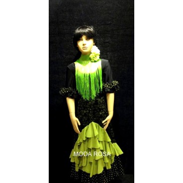 Conjunto de niña Falda + body + fleco