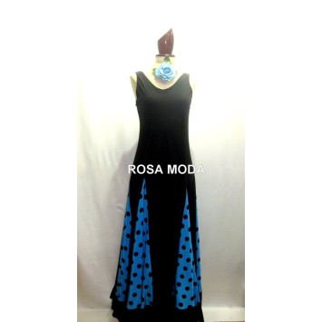 Vestido de Flamenca de Tirantes y Godets
