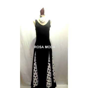 Vestido de Flamenca de Tirantes y Godets