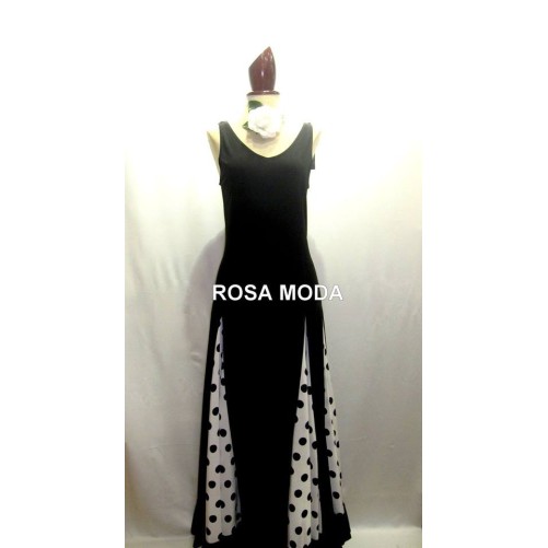 Vestido de Flamenca de Tirantes y Godets