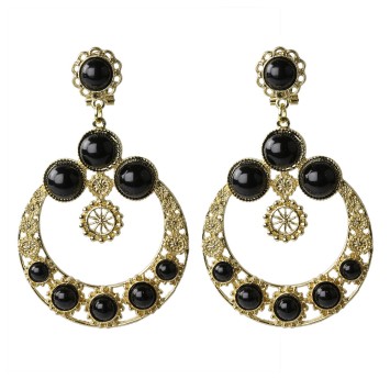 PENDIENTE DORADO FLAMENCA TACHAS