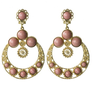 PENDIENTE DORADO FLAMENCA TACHAS