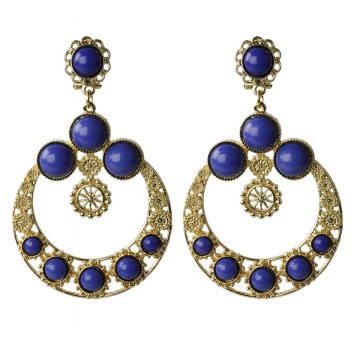 PENDIENTE DORADO FLAMENCA TACHAS