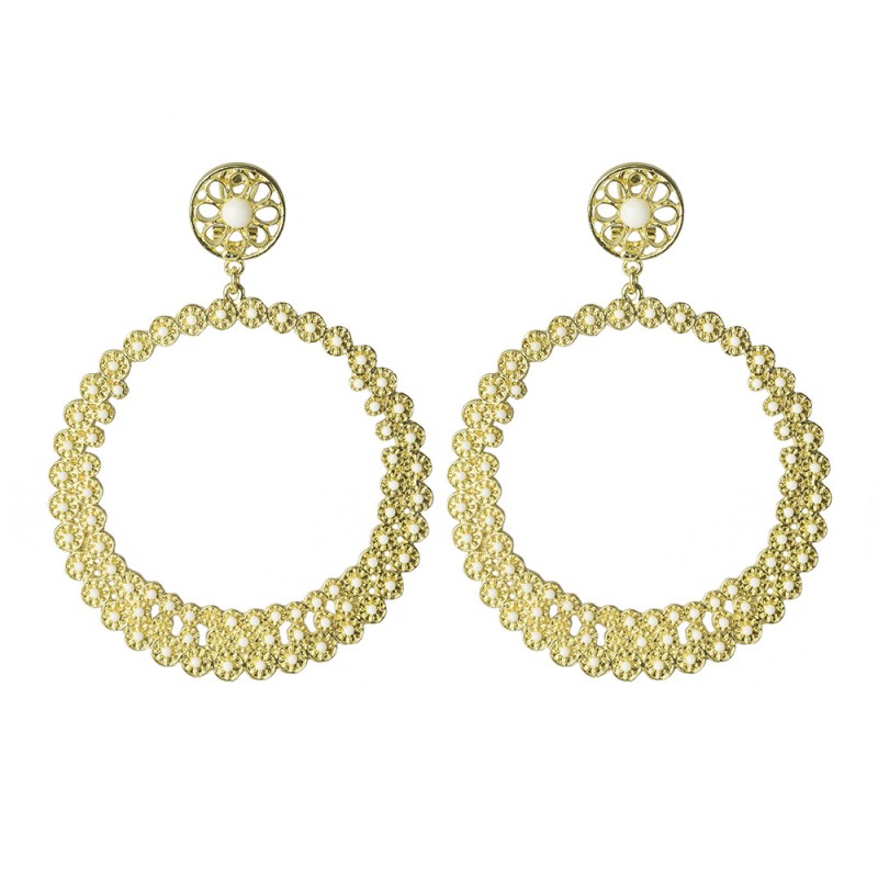 PENDIENTE FLAMENCA DORADO BOLITAS