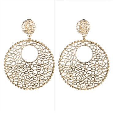 PENDIENTE FLAMENCA METAL CALADO