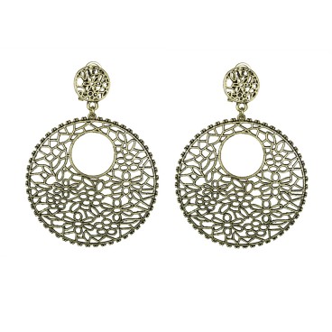 PENDIENTE FLAMENCA METAL CALADO