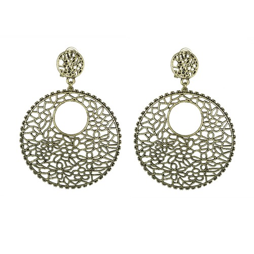 PENDIENTE FLAMENCA METAL CALADO