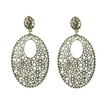 PENDIENTE FLAMENCA METAL CALADO