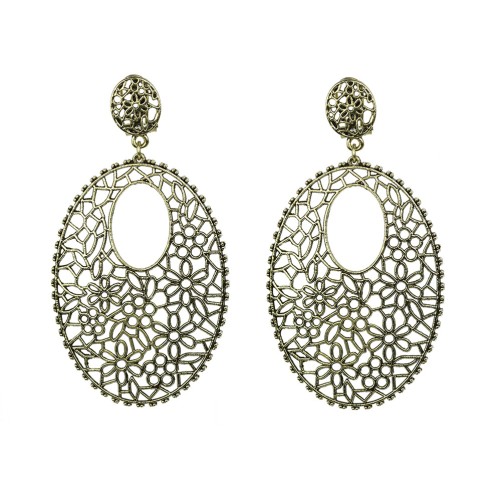 PENDIENTE FLAMENCA METAL CALADO